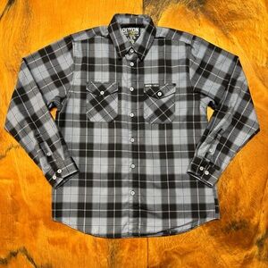 DIXXON Men's Gray Plaid Shirt
